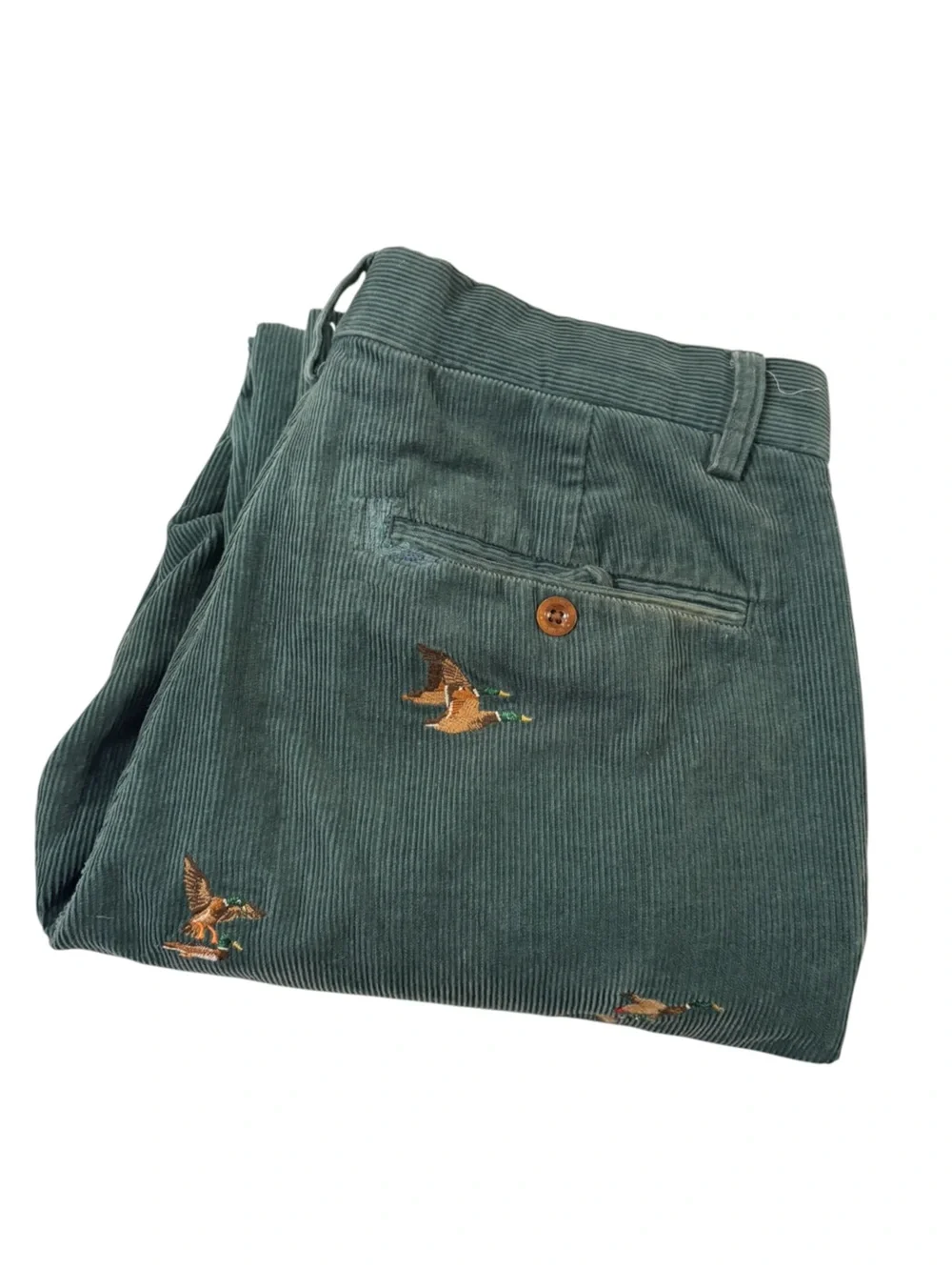 Polo Ralph Lauren Vintage Mallard Duck Embroidered Corduroy Pants
